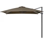 Weishäupl - Freiarm Sonnenschirm 300x300 cm schwarz - Taupe (83) | mit Schutzhülle