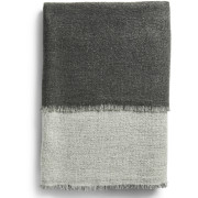 Woud - Double Throw Decke - Dunkelgrau / Hellgrau