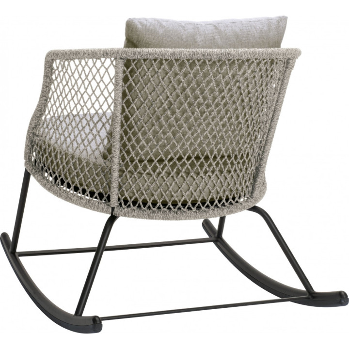Stern - Odea Schaukelsessel - Kordel Pepper / Kissen Seidenschwarz Stern - Odea Schaukelsessel - Kordel Pepper / Kissen Seidenschwarz