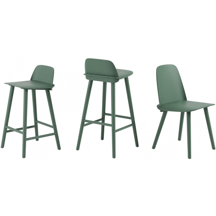 Muuto - Nerd Barhocker -  hoch - Dunkelbraun gebeizt Muuto - Nerd Barhocker -  hoch - Dunkelbraun gebeizt