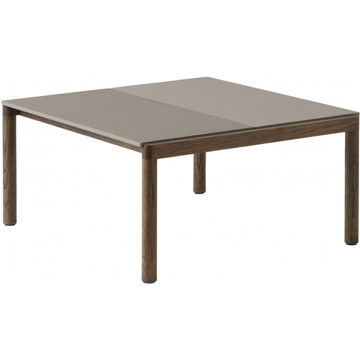 Muuto - Couple Couchtisch 2 Tischplatten Glatt/Gewellt - Sand / Eiche Muuto - Couple Couchtisch 2 Tischplatten Glatt/Gewellt - Sand / Eiche