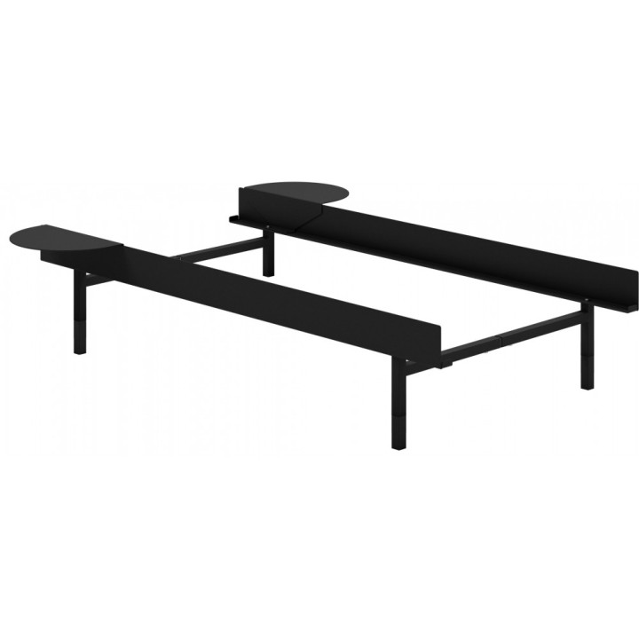 Moebe - Bett Hoch 90-180 cm ohne Lattenrost - Sand | 1 Tisch Moebe - Bett Hoch 90-180 cm ohne Lattenrost - Sand | 1 Tisch