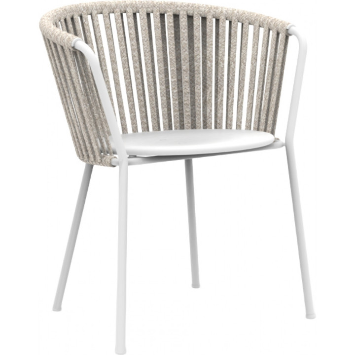 Vermobil - Daisy Rope Armlehnstuhl DE30XI - Weiß | Taupe Vermobil - Daisy Rope Armlehnstuhl DE30XI - Weiß | Taupe