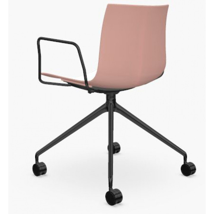 Arper - Catifa 46 0369 Armlehnstuhl mit Rollen fest zweifarbig Arper - Catifa 46 0369 Armlehnstuhl mit Rollen fest zweifarbig