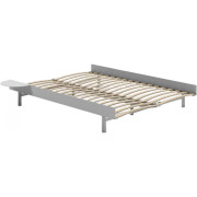 Moebe - Bett 140 cm mit Lattenrost - Edelstahl | 1 Tisch Moebe - Bett 140 cm mit Lattenrost - Edelstahl | 1 Tisch