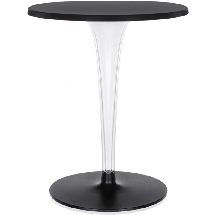 Kartell - TopTop Tisch für Dr. Yes rund - Ø 70 cm Schwarz | Quadratisch Kartell - TopTop Tisch für Dr. Yes rund - Ø 70 cm Schwarz | Quadratisch