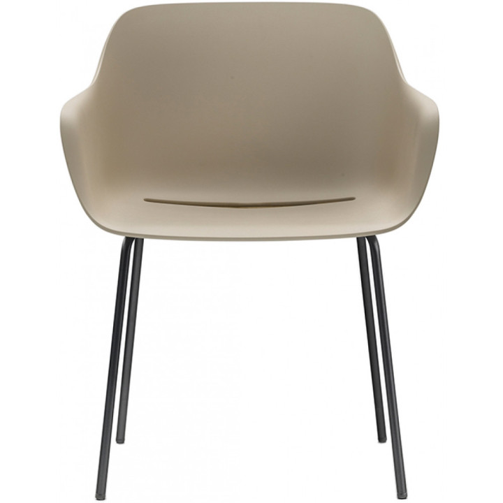 Pedrali - Babila XL 2734 Armlehnstuhl Stahlrohrgestell - Sand (Gestell: Schwarz) Pedrali - Babila XL 2734 Armlehnstuhl Stahlrohrgestell - Sand (Gestell: Schwarz)