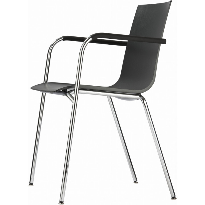 Thonet - S 160 F Armlehnstuhl - RAL 7021 Schwarzgrau Thonet - S 160 F Armlehnstuhl - RAL 7021 Schwarzgrau