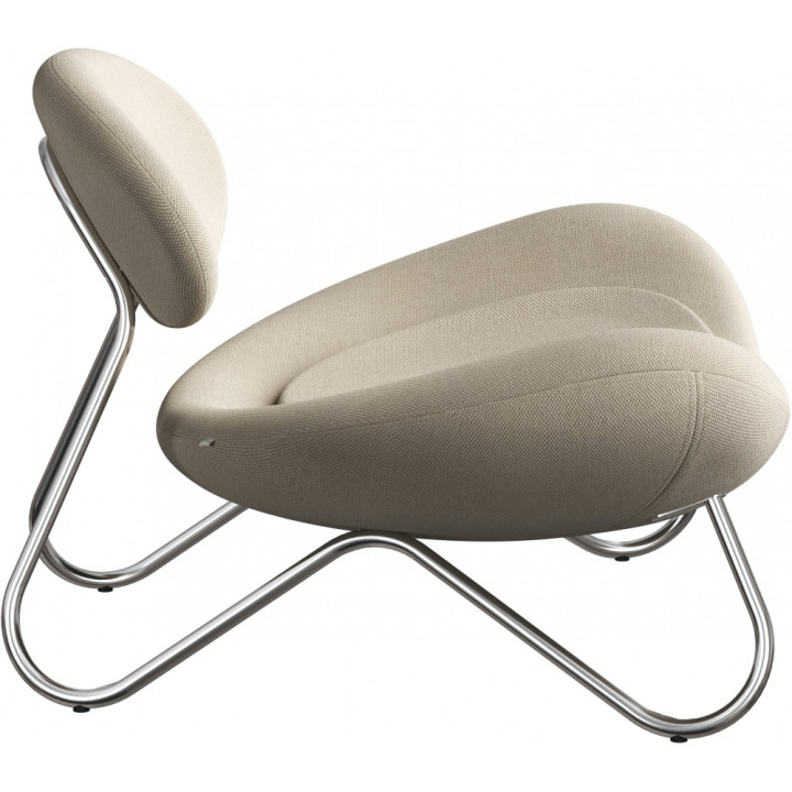 Woud - Meadow Lounge Stuhl Stahlrahmen verchromt Woud - Meadow Lounge Stuhl Stahlrahmen verchromt