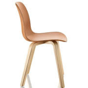 Magis - Substance Polsterstuhl Leder - Leder Natur | Aluminium Natur