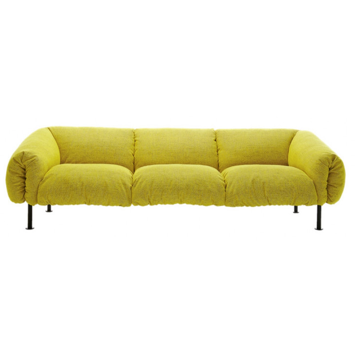 Zanotta - ZA:ZA Sofa 280 - Gelb (Testura 32615) / Schwarz Zanotta - ZA:ZA Sofa 280 - Gelb (Testura 32615) / Schwarz