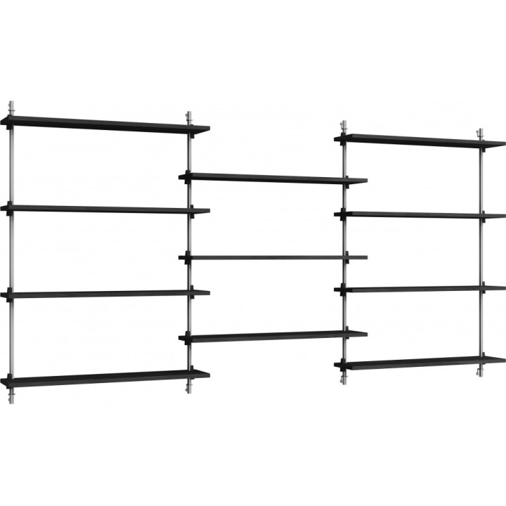 Moebe - Wall Shelving ws.115.3 Wandregal -  Dreifach - Eiche geräuchert/Tiefblau Moebe - Wall Shelving ws.115.3 Wandregal -  Dreifach - Eiche geräuchert/Tiefblau