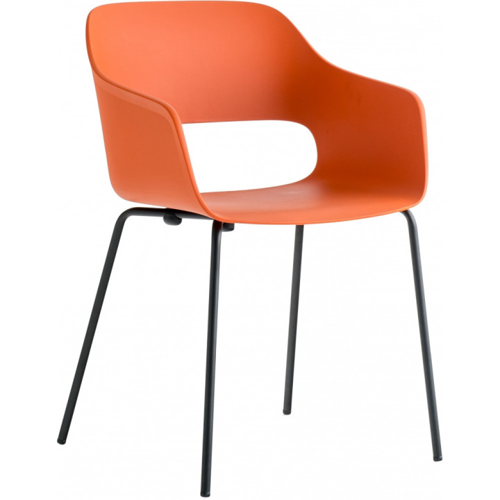 Pedrali - Babila 2735 Armlehnstuhl Indoor - Grau | Verchromt Pedrali - Babila 2735 Armlehnstuhl Indoor - Grau | Verchromt