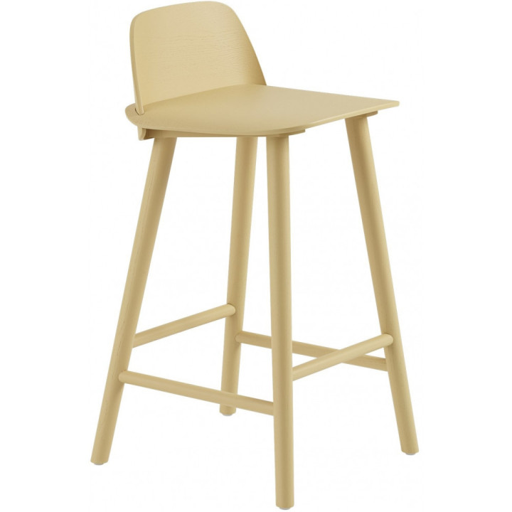 Muuto - Nerd Barhocker -  niedrig - Dunkelbraun gebeizt Muuto - Nerd Barhocker -  niedrig - Dunkelbraun gebeizt