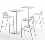 Fast - Tonik / Cross Stehtisch Indoor - 60 x 60 cm | Weiß | Weiß