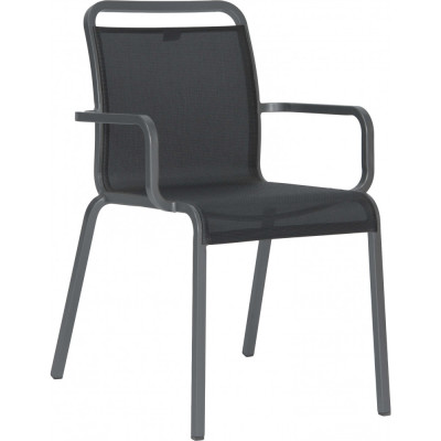 Stern - Oskar Stapelsessel - Aluminium Graphit / Silbergrau Stern - Oskar Stapelsessel - Aluminium Graphit / Silbergrau