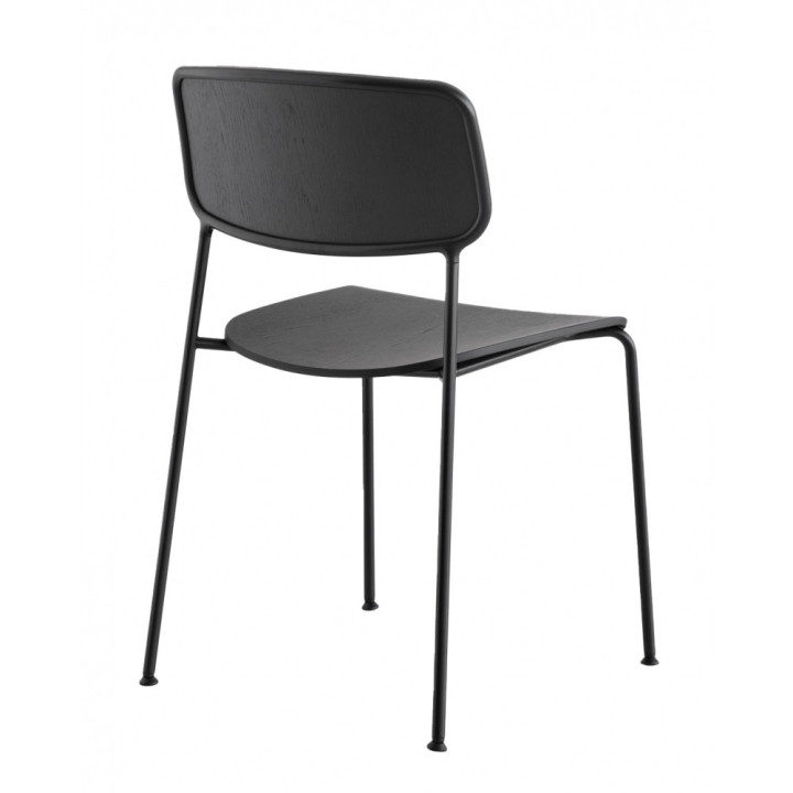 La Palma - Kisat Stuhl Gestell Schwarz (2-er Set) - Eiche gebleicht La Palma - Kisat Stuhl Gestell Schwarz (2-er Set) - Eiche gebleicht