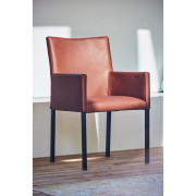 Jan Kurtz - Augus Sessel Leder - Kunstleder Atom 03 | Eiche geölt