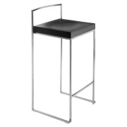 La Palma - Cubo Barhocker - 75 cm | Leder Schwarz