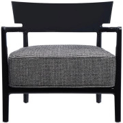 Kartell - Cara Fancy Sessel Gestell glänzend - Schwarz / Fancy Schwarz-Beige