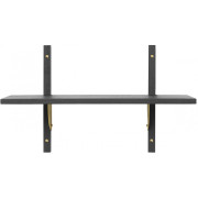 Ferm Living - Sector Regal Single Schmal - Eiche geräuchert / Messing