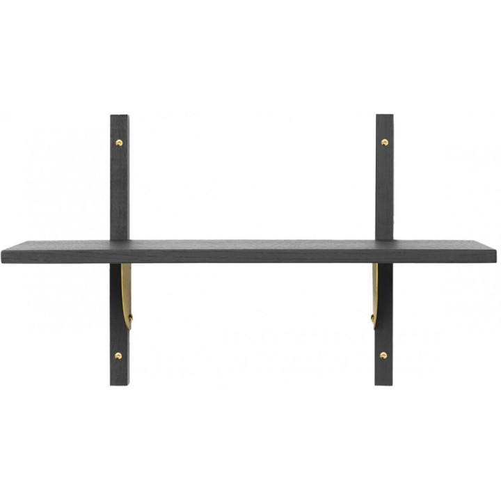 Ferm Living - Sector Regal Single Schmal - Eiche geräuchert / Messing Ferm Living - Sector Regal Single Schmal - Eiche geräuchert / Messing