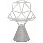 Magis - Chair One Drehstuhl mit Zementsockel - Schwarz (Sockel: Zement Natur)