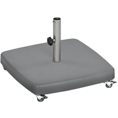 Weishäupl - Schirmständer Beton Eckig mit Rollen - 75 kg / Hülse Ø54 mm