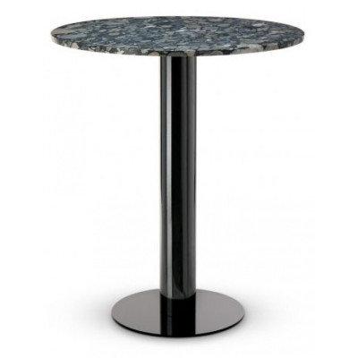 Tom Dixon - Tube Stehtisch - Pebble Marmor / Schwarz (Ø90 cm) Tom Dixon - Tube Stehtisch - Pebble Marmor / Schwarz (Ø90 cm)