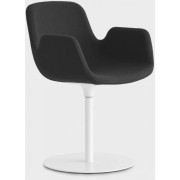 La Palma - Pass Drehstuhl mit Drehtellerfuß - Tartufo (Softleder) | Schwarz