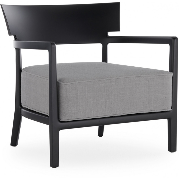 Kartell - Cara Outdoor Sessel Gestell Schwarz matt - Taubengrau -  Schwarz Kartell - Cara Outdoor Sessel Gestell Schwarz matt - Taubengrau -  Schwarz
