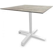 Stern - Livorno 2 Bistrotisch 80x80 cm - Weiß | Slate stone