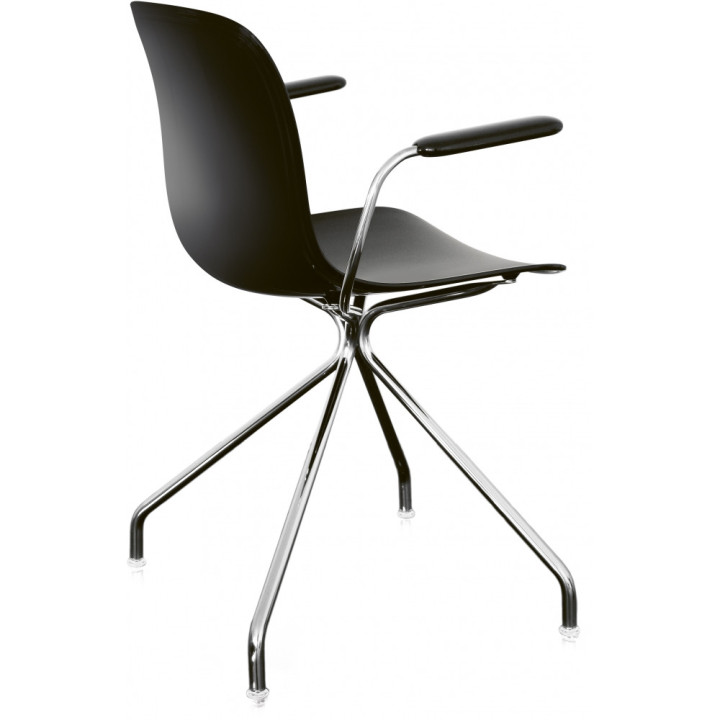 Magis - Troy Armlehnenstuhl Kreuzfuß - Schwarz Magis - Troy Armlehnenstuhl Kreuzfuß - Schwarz