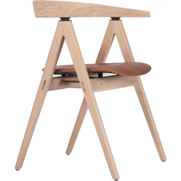 Gazzda - Ava Stuhl Eiche - Dakar Leder Whisky Gazzda - Ava Stuhl Eiche - Dakar Leder Whisky