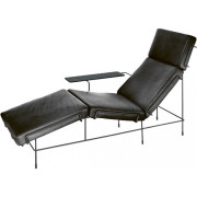 Magis - Traffic Chaise Longue - Schwarz/Leder Grau