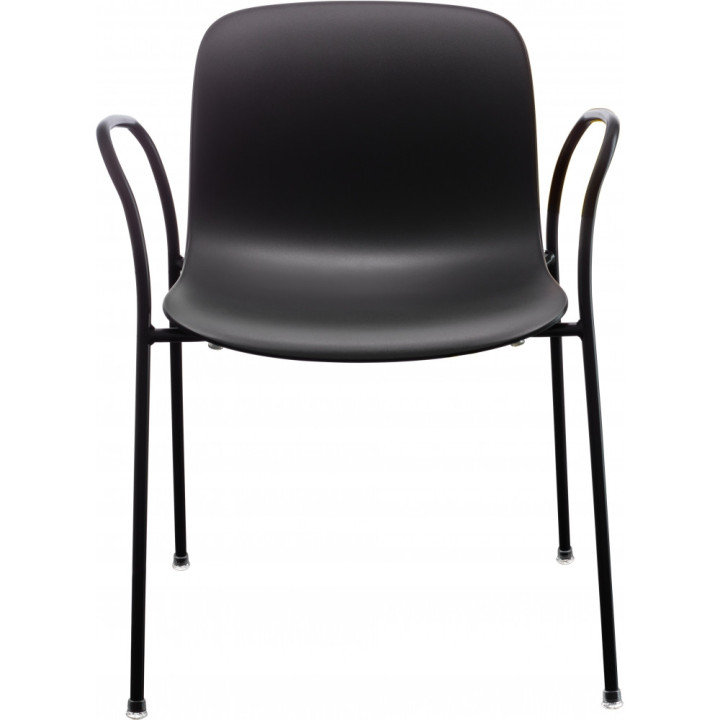 Magis - Troy Stapelstuhl mit Armlehnen 4 Beine - Schwarz/Schwarz Magis - Troy Stapelstuhl mit Armlehnen 4 Beine - Schwarz/Schwarz
