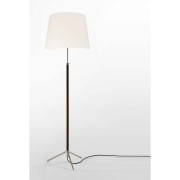 Santa & Cole - Pie de Salon G1 Stehleuchte Chrom - Weiß (Leinen)