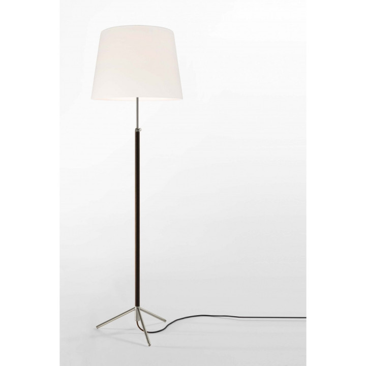Santa & Cole - Pie de Salon G1 Stehleuchte Chrom - Weiß (Leinen) Santa & Cole - Pie de Salon G1 Stehleuchte Chrom - Weiß (Leinen)