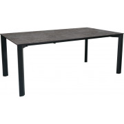 Stern - Penta Ausziehtisch 160/210x100 cm - Aluminium schwarz matt | Metallic grau