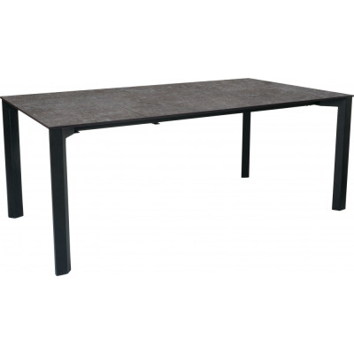 Stern - Penta Ausziehtisch 160/210x100 cm - Aluminium schwarz matt | Metallic grau Stern - Penta Ausziehtisch 160/210x100 cm - Aluminium schwarz matt | Metallic grau