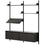 New Works - Living Wandregal mit Schränken - Weiß / Weiß