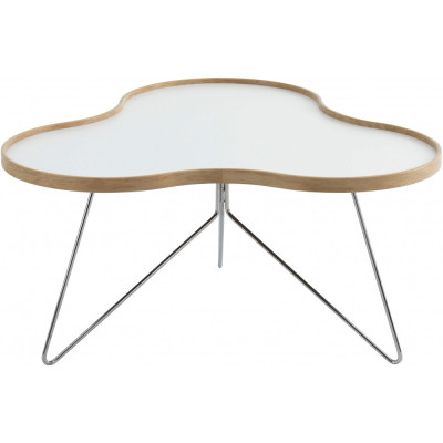 Swedese - Flower Tisch 90x84 cm - 45 cm | Weiß-Birke | Weiß Swedese - Flower Tisch 90x84 cm - 45 cm | Weiß-Birke | Weiß