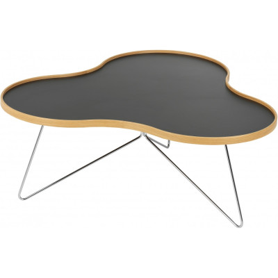 Swedese - Flower Tisch 90x84 cm - 45 cm | Schwarz-Birke | Weiß Swedese - Flower Tisch 90x84 cm - 45 cm | Schwarz-Birke | Weiß