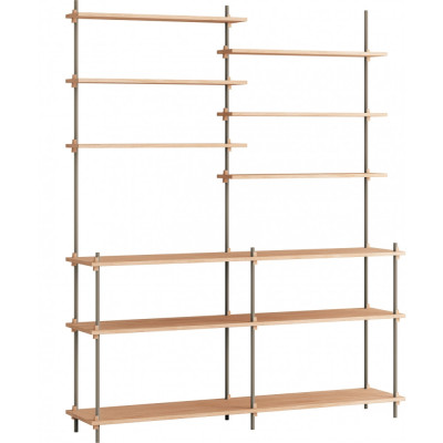 Moebe - Shelving System s.200.2.D Regal -  Doppelt - Eiche/Warmes Grau Moebe - Shelving System s.200.2.D Regal -  Doppelt - Eiche/Warmes Grau