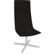 Arper - Catifa Sensit Direction 4906 Drehstuhl - Weichleder Schwarz | Alu glänzend