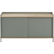 Muuto - Enfold Sideboard Niedrig 124x45 - Eiche / Dusty Green