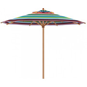 Weishäupl - Teak Sonnenschirm Ø300 cm mit Flaschenzug - Multicolor (33) | ohne Schutzhülle