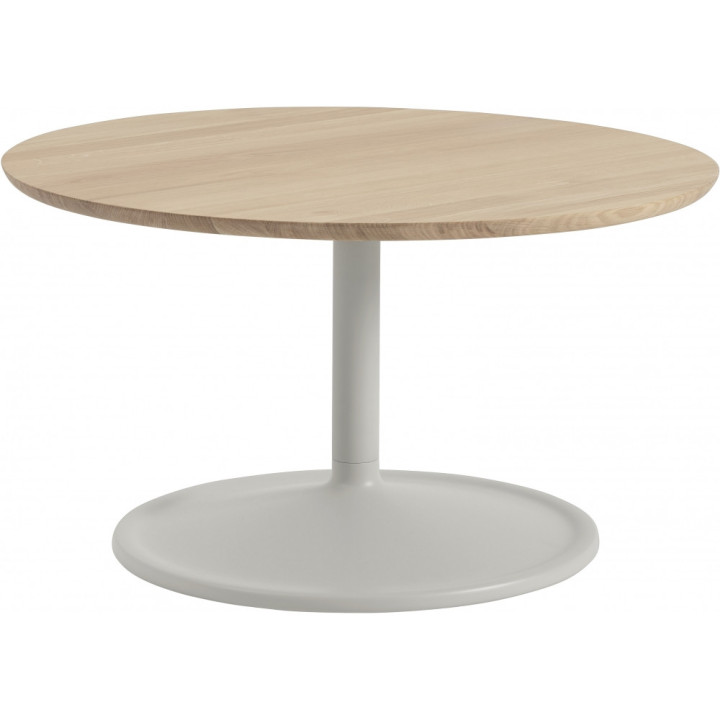 Muuto - Soft Couchtisch Ø75 cm - Eiche geölt / Grau Muuto - Soft Couchtisch Ø75 cm - Eiche geölt / Grau