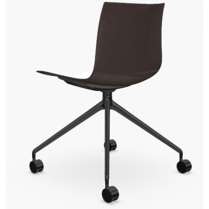 Arper - Catifa 46 0369 Stuhl mit Rollen fest zweifarbig Arper - Catifa 46 0369 Stuhl mit Rollen fest zweifarbig