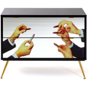 Seletti - Kommode mit zwei Schubladen - Lipsticks